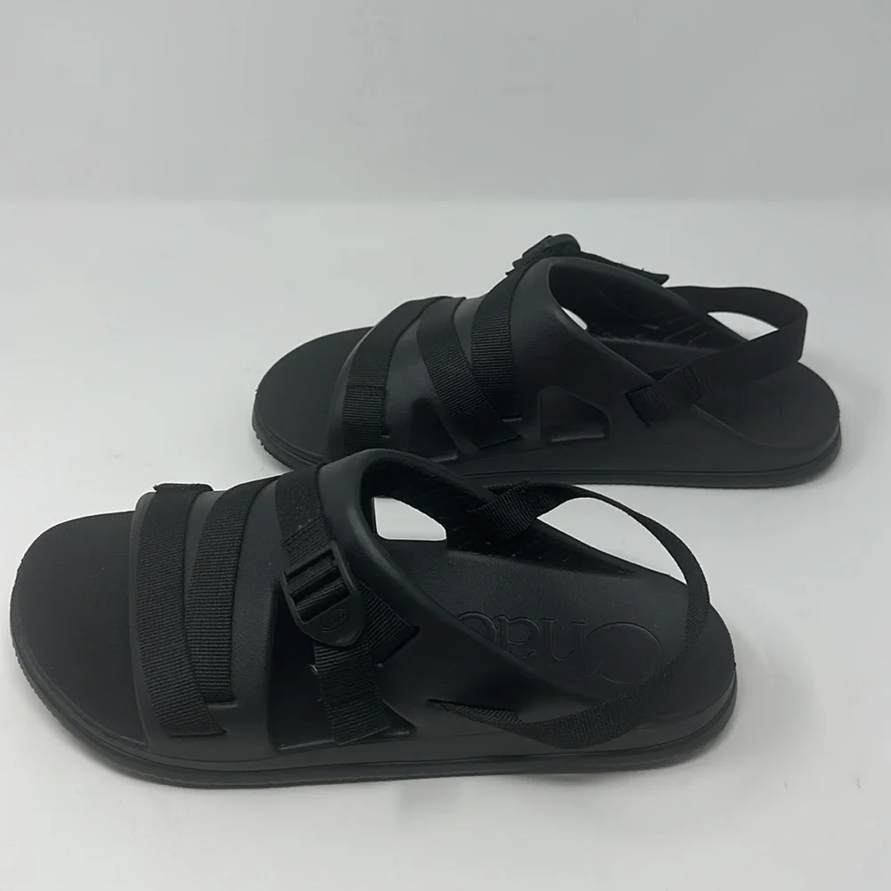 CHACO Black Chillos Sport Rubber Adjustable Strap Sandals Size 11